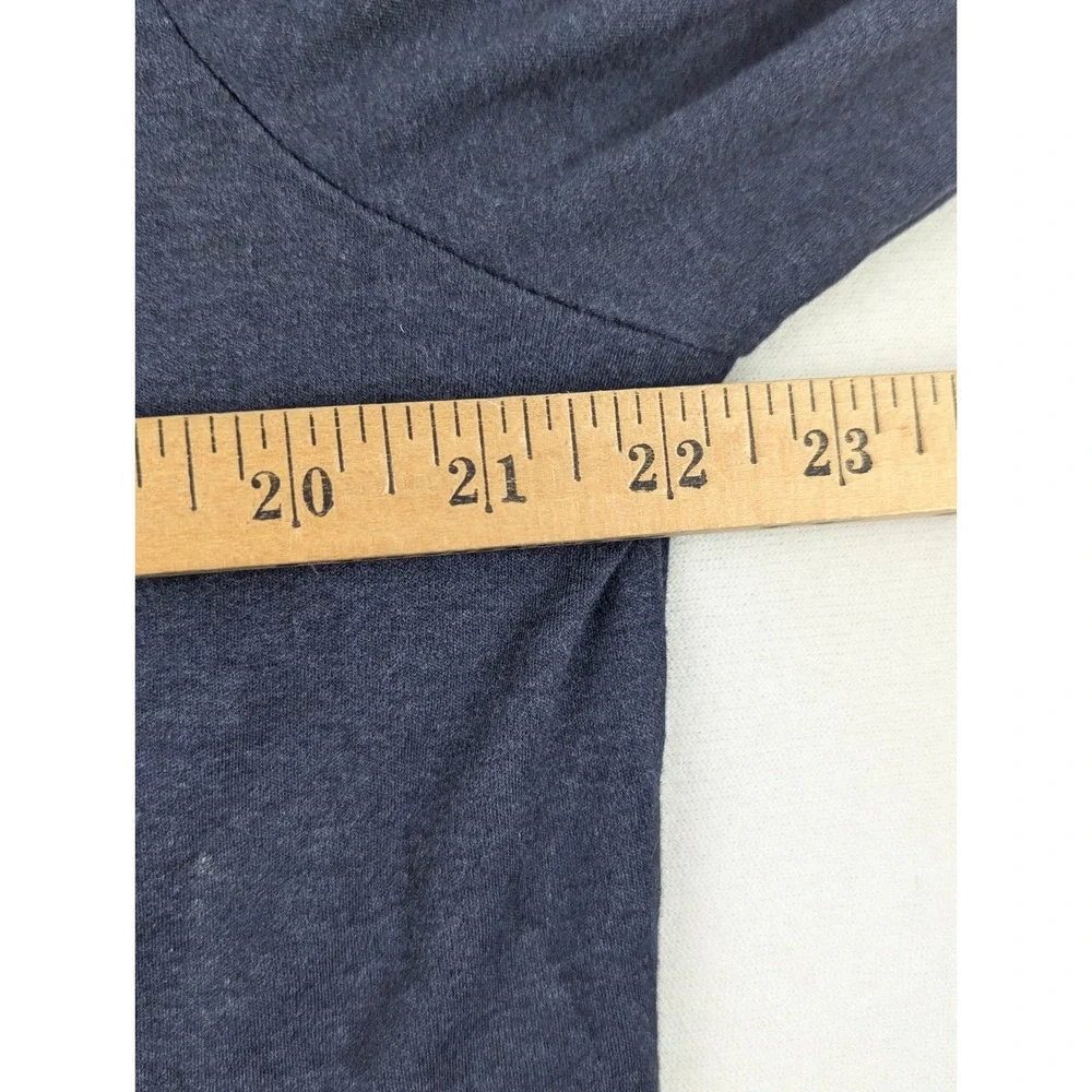 Polo Ralph Lauren Mens Large Navy Blue Heather Quarter Zip Cotton Pullover Logo